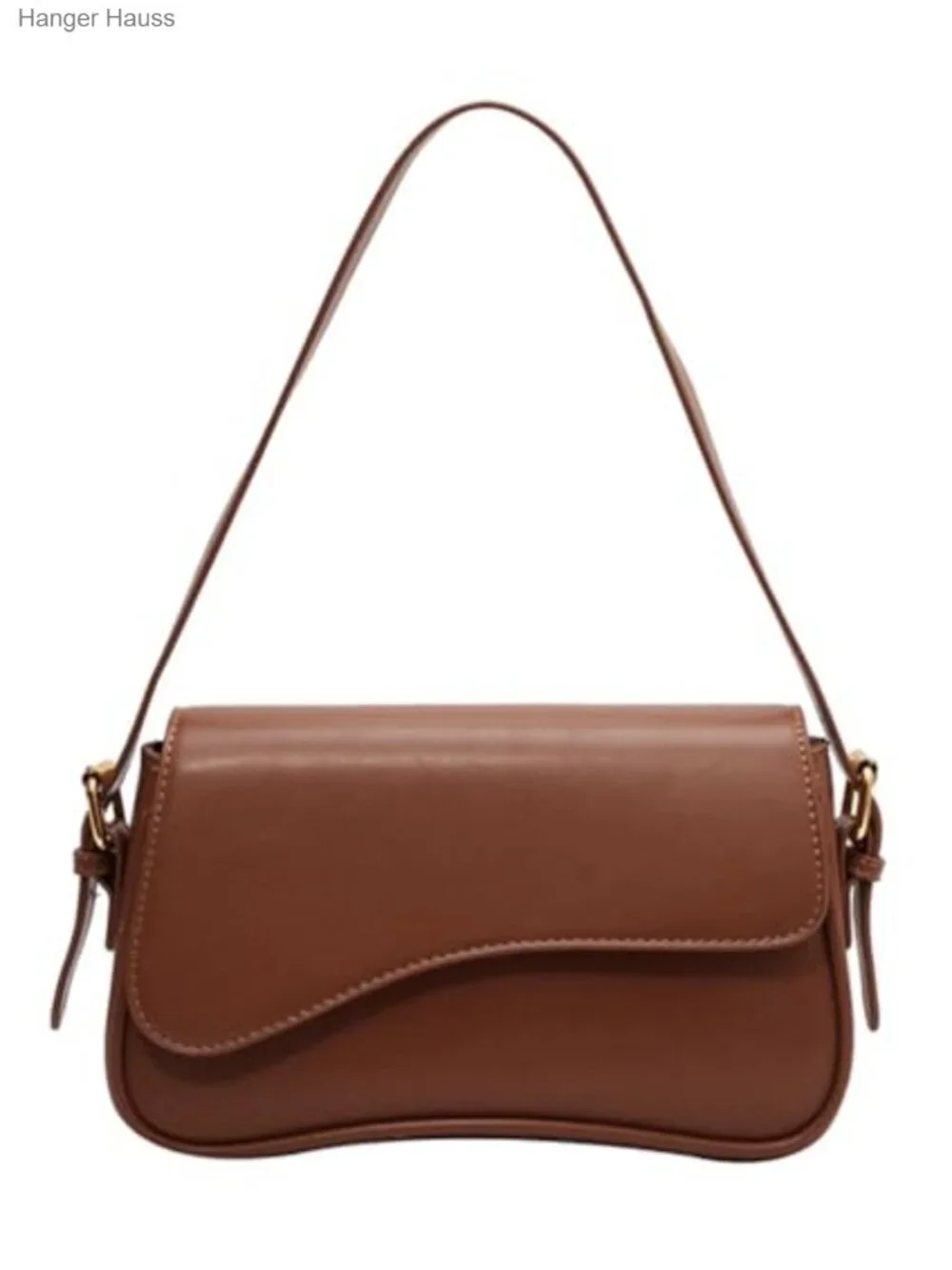 Vegan Leather Retro Y2K Hobo Shoulder Bag Adjustable Strap Tote